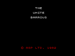 The White Barrows (ZX Spectrum) screenshot: Title Screen