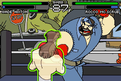 Wade Hixton's Counter Punch (Game Boy Advance) screenshot: A punch is coming