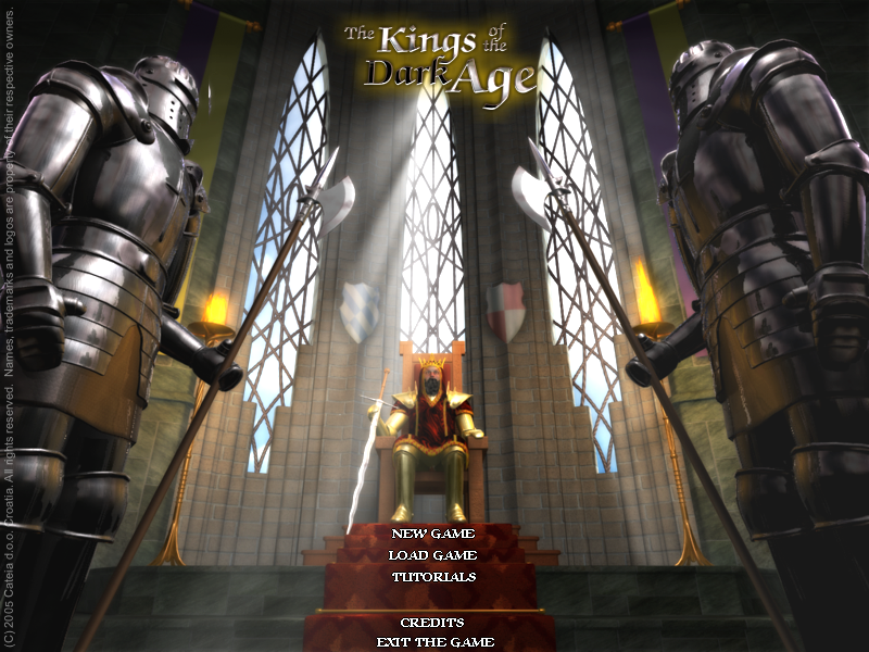 The Kings of the Dark Age (Windows) screenshot: Main menu