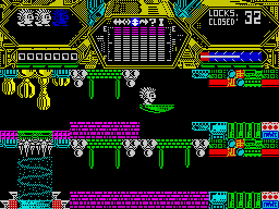 Tantalus (ZX Spectrum) screenshot: Moving platform
