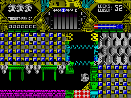 Tantalus (ZX Spectrum) screenshot: Electric barrier