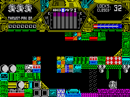 Tantalus (ZX Spectrum) screenshot: Spikes on roof