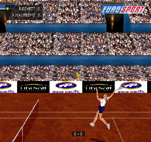 All Star Tennis 2000 (PlayStation) screenshot: A different angle or so.