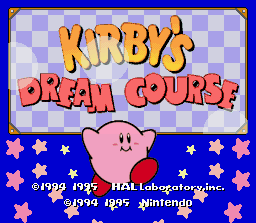 Kirby's Dream Course (SNES) screenshot: Title Screen
