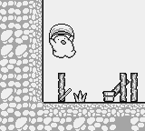 Nōbow (Game Boy) screenshot: You can't jump down from a height, but you can use a parachute.