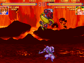Schmeiser Robo (Arcade) screenshot: Lava level