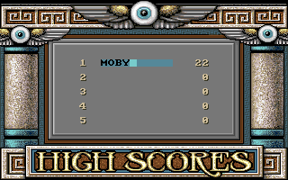 Mind-Roll (Amiga) screenshot: High scores
