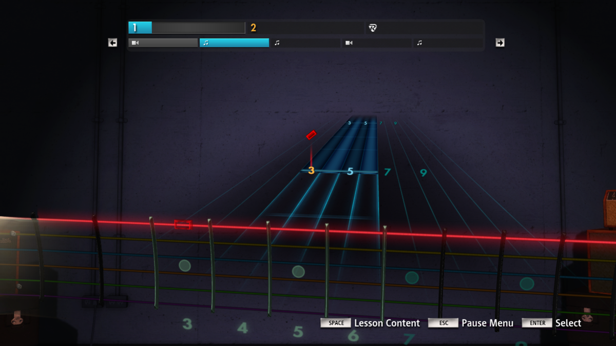 Rocksmith: All-new 2014 Edition (Windows) screenshot: Lesson/song view