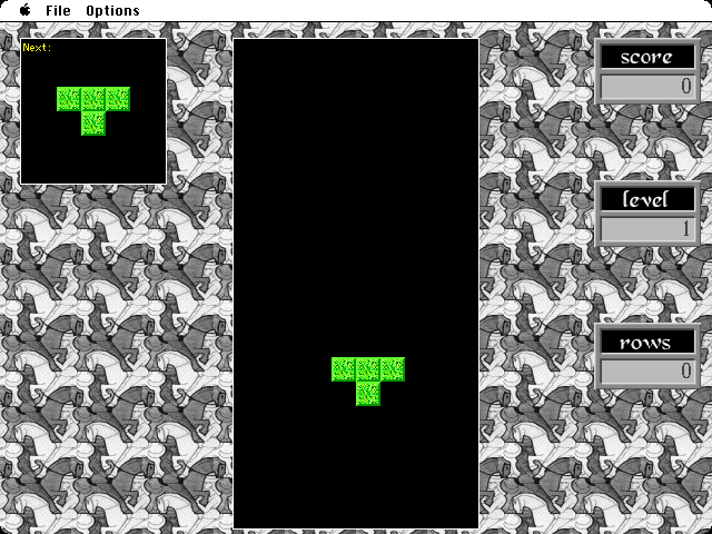 Tetris Max (Macintosh) screenshot: Play Begins