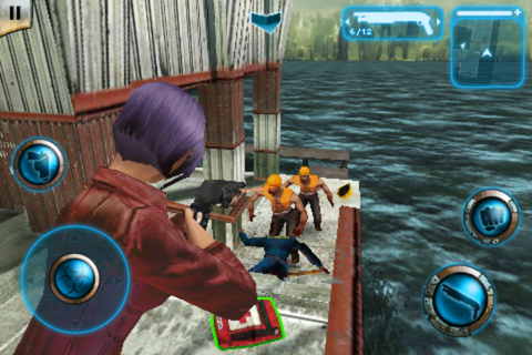 Zombie Infection (iPhone) screenshot: Zombified dock workers