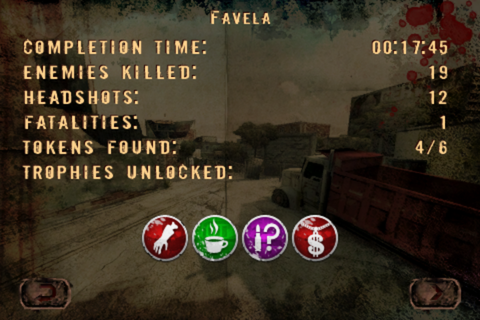 Zombie Infection (iPhone) screenshot: Level completed