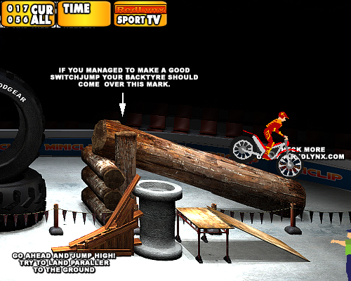 Trial Bike (Browser) screenshot: Finished the second part of the basic track