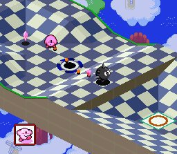 Kirby's Dream Course (SNES) screenshot: In-game action!