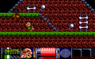 Frankenstein (DOS) screenshot: Jumping coffin