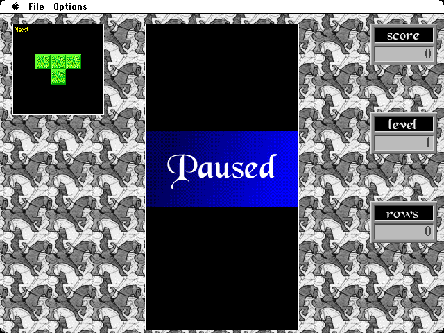Tetris Max (Macintosh) screenshot: Pause Screen