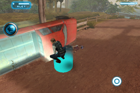 Zombie Infection (iPhone) screenshot: Moving the vehicle through a QTE