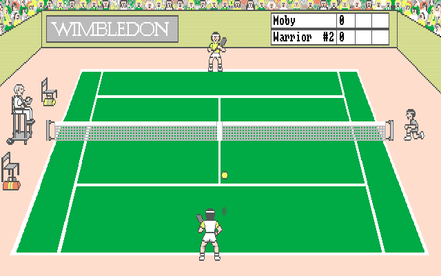 Grand Slam: World Class Tennis (Amiga) screenshot: Playing in Wimbledon