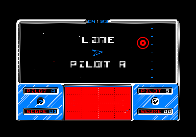 Hyperbowl (Amstrad CPC) screenshot: Line goal