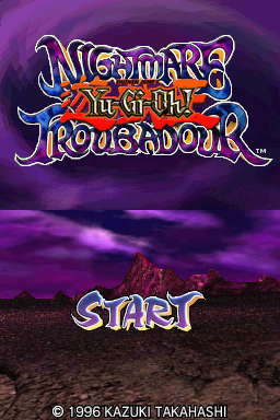 Yu-Gi-Oh!: Nightmare Troubadour (Nintendo DS) screenshot: Title screen.
