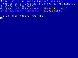 Adventures of Barsak the Dwarf (ZX Spectrum) screenshot: Getting hungry