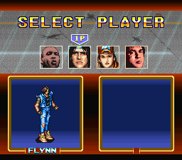 The Peace Keepers (SNES) screenshot: Character select screen (The Peace Keepers)