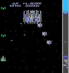 Halley's Comet (Arcade) screenshot: First stage guardian.