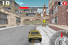 Stuntman (Game Boy Advance) screenshot: Hit the objects