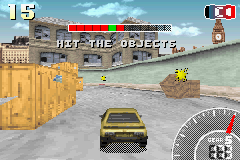 Stuntman (Game Boy Advance) screenshot: Through a checkpoint