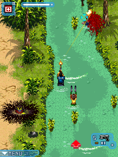 Zombie Infection 2 (J2ME) screenshot: Running through a river