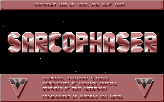 Sarcophaser (Amiga) screenshot: Title screen