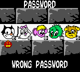 Baby Felix Halloween (Game Boy Color) screenshot: Password