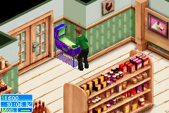 The Sims 2: Pets (Game Boy Advance) screenshot: Playing Pinball