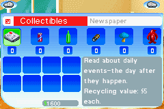 The Sims 2: Pets (Game Boy Advance) screenshot: Collectibles