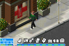The Sims 2: Pets (Game Boy Advance) screenshot: Taking a stroll