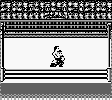 HAL Wrestling (Game Boy) screenshot: Choke opponent