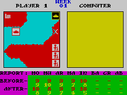 World War I (ZX Spectrum) screenshot: Start of the game