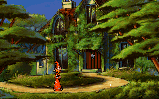 Discworld (DOS) screenshot: ...and her house itself.