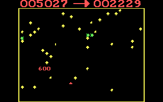 Centipede (DOS) screenshot: A two-player game