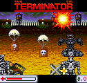 The Terminator (ExEn) screenshot: Do not shoot the skull, it would kill the enemies on screen but would injure you too. Check your life bar. If it falls to 0, you are dead.