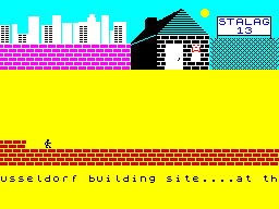 Auf Wiedersehen Pet (ZX Spectrum) screenshot: Intro to Part 1