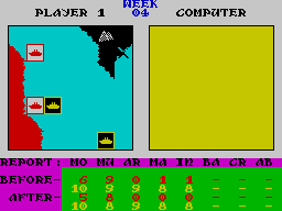 World War I (ZX Spectrum) screenshot: Time for war