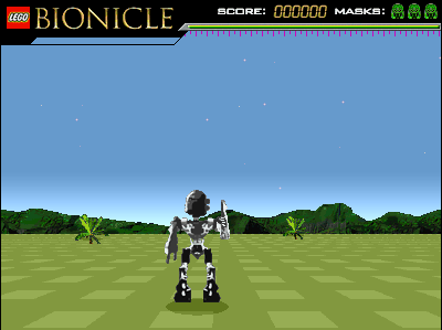 Bionicle: Atticmedia (Browser) screenshot: Playing as Kopaka.