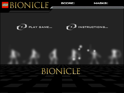 Bionicle: Atticmedia (Browser) screenshot: Title screen.