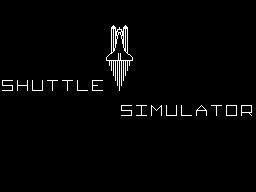 Shuttle Simulator (Dragon 32/64) screenshot: Title screen