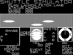 Shuttle Simulator (Dragon 32/64) screenshot: Breaking through the clouds