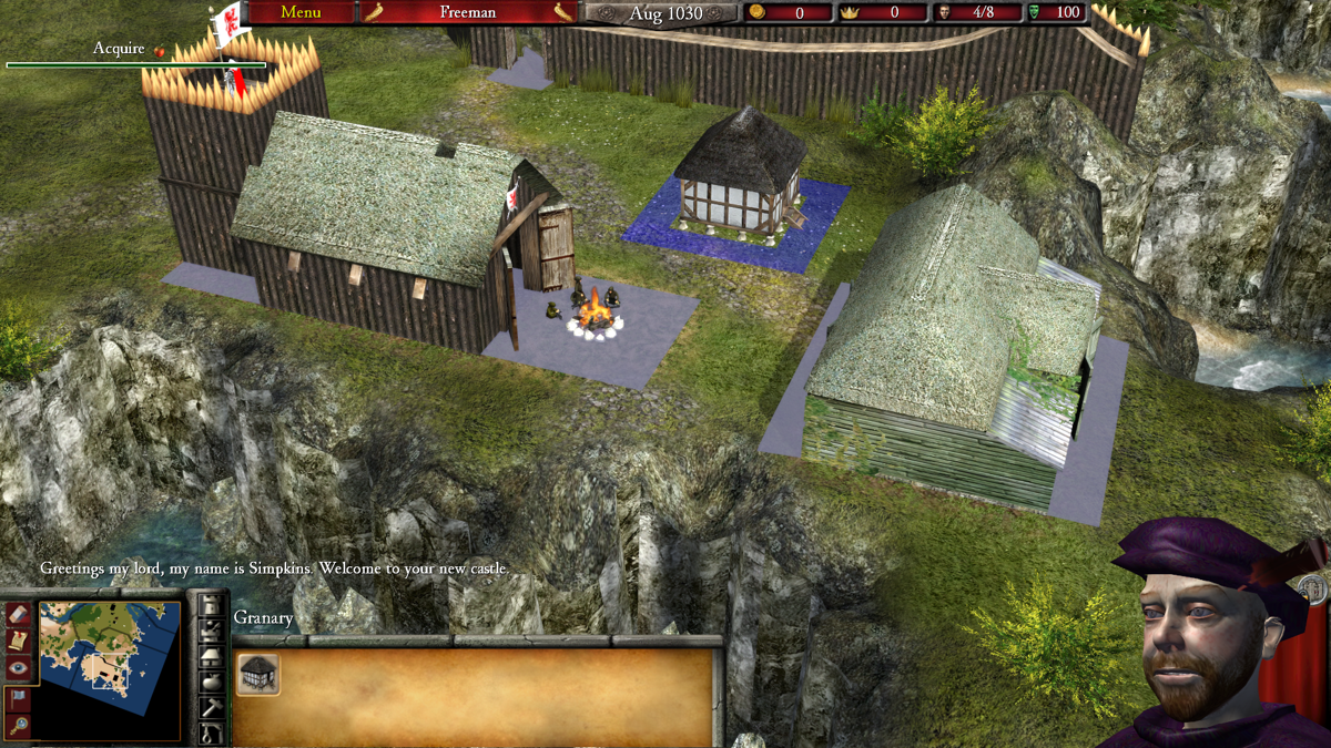 FireFly Studios' Stronghold 2: Steam Edition (Windows) screenshot: The in-game interface has been tweaked to prevent overstretching by splitting it to pieces