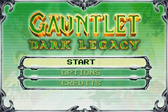 Gauntlet: Dark Legacy (Game Boy Advance) screenshot: A basic main menu.