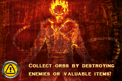 Ghost Rider (Game Boy Advance) screenshot: In between level segments, the game shows you hints