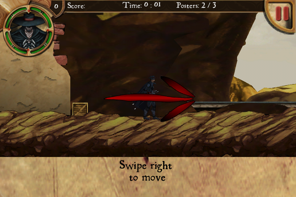 Zorro: Shadow of Vengeance (iPhone) screenshot: Starting out