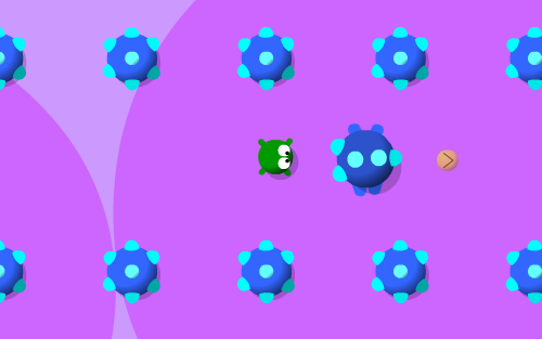 Viral Pursuit (Browser) screenshot: Level 5: be careful from the viruses